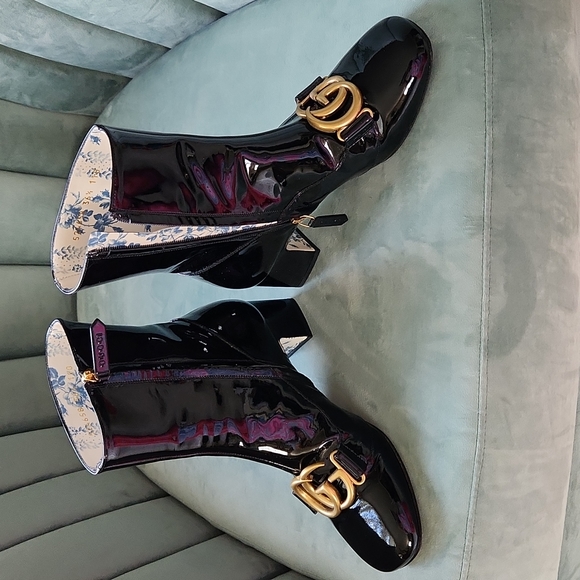 Gucci Vitello Vernice Patent leather boots. - Picture 3 of 12